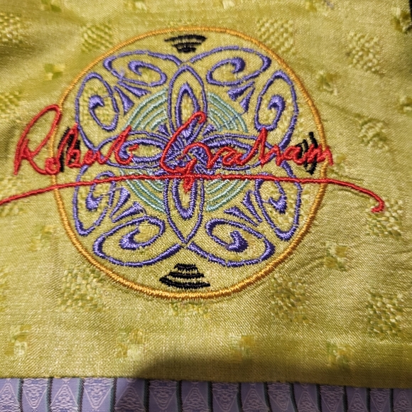 Robert Graham Mens Blue Stripped Button Shirt - Picture 5 of 8